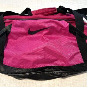 Pink Nike Duffle Bag with 2 Outside Pockets